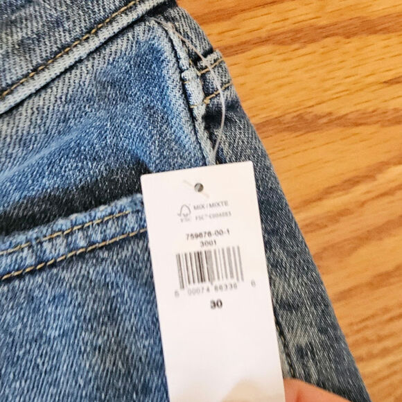 Banana Republic High Rise Straight Denim Blue Jeans Size 30 - Picture 4 of 6